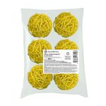 Шары декоративные из ротанга 7 см, 6 шт, №04 желтый, Blumentag BRF-7