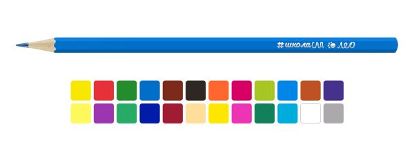 Набор цветных карандашей LSCP-24 заточенный 4х24 цв, Лео LSCP-24