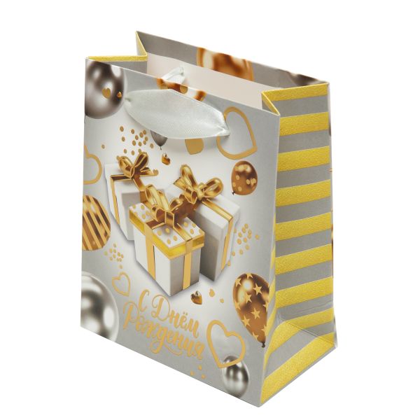 Пакет подарочный 210 г/м², 12х14х6 см, 12 шт, 03, Stilerra ABYXS