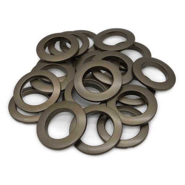 Люверсы шторные ⌀35 мм, с многоуровневым замком цвет № 18 темная матовая латунь, 10 шт