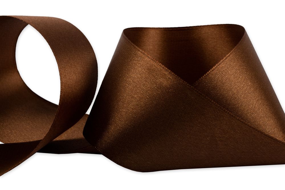 Лента атласная 1-сторонняя 50.0 мм / 33±2 метра, 098 т-коричневый, Gamma