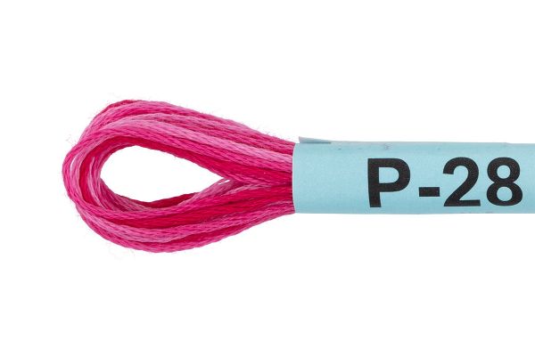 Мулине Gamma меланж, цв.Р-28 яр.малиновый-розовый, 12 мотков по 8 метров