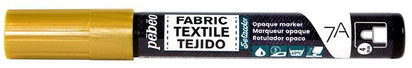 Маркер для темных и светлых тканей 7A Opaque 4 мм, перо круглое, 6 шт, 804431 золото, Pebeo