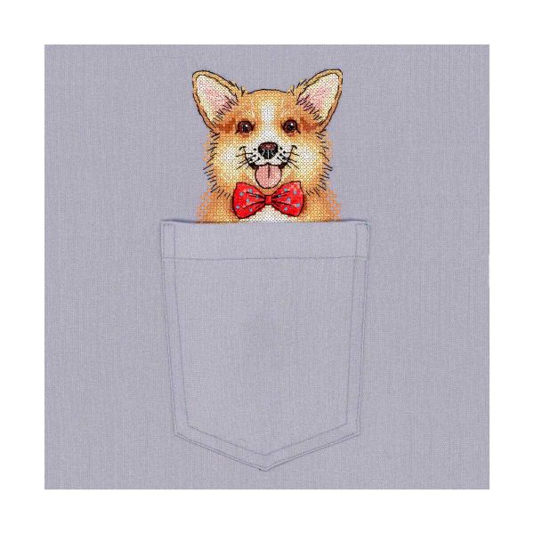 Набор для вышивания нитками МП Студия, Рыжий джентльмен 9х9см