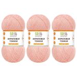 Пряжа Вязь Акриловая тонкая / уп.3 мот. по 100 г, 360 м, 103 св. розовый