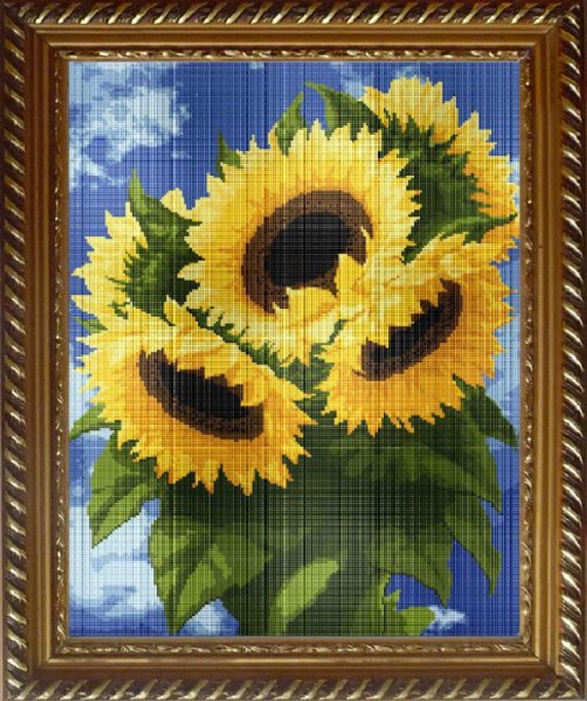 Рисунок для вышивания Славяночка (ткань), КС-081 Солнечный Букет 34х49 см