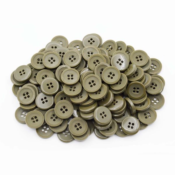 Пуговицы 4 прокола 24L (C242 хаки), 0313-1097А, 144 шт