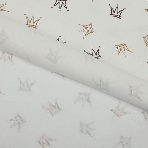 Футер 2-нитка начес 190 г/м², 100-100 см / 6 метров, N-ДЛ190-01, цв.бел/бежевый