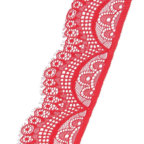 Кружево эластичное (стрейч) 60 мм / 3 метра, C820 красный