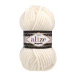 Пряжа Alize (Ализе) Superlana Megafil / уп.5 мот. по 100 г, 55м, 062 молочный A