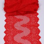 Кружево бельевое эластичное 230 мм / 10 м, 8036, цв.SD163 красный, Kruzhevo
