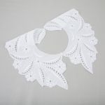 Пришивной кружевной воротник шитьё 120 мм, 5 пар Турция, белый, Gamma VYEM-28-01