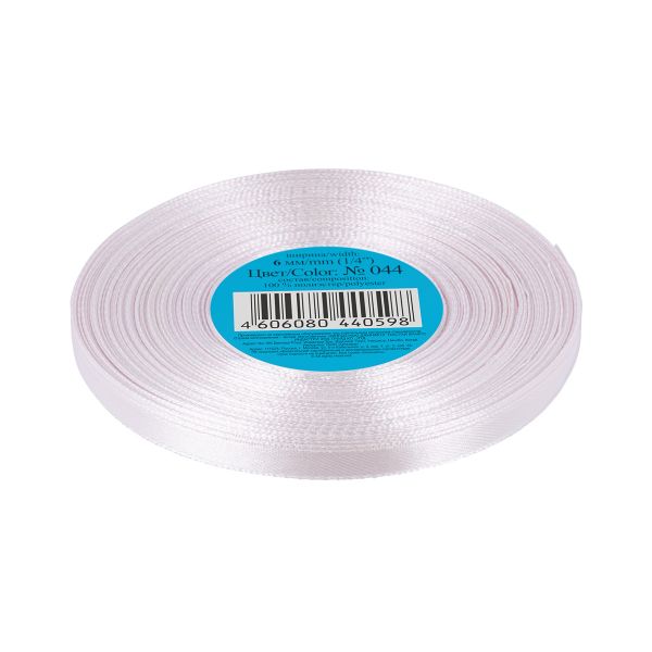 Лента атласная 1-сторонняя 6.0 мм / 33±2 метра, 044 св.сиреневый, Gamma