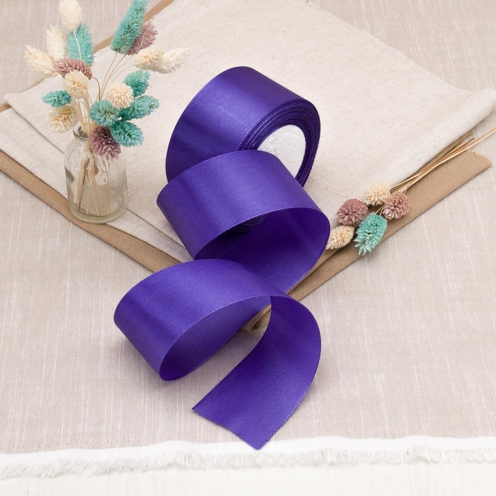 Лента атласная 1-сторонняя 50.0 мм / 22.86±1 метров, аналог 7730446, 121 василек, DDZ2401, Globus