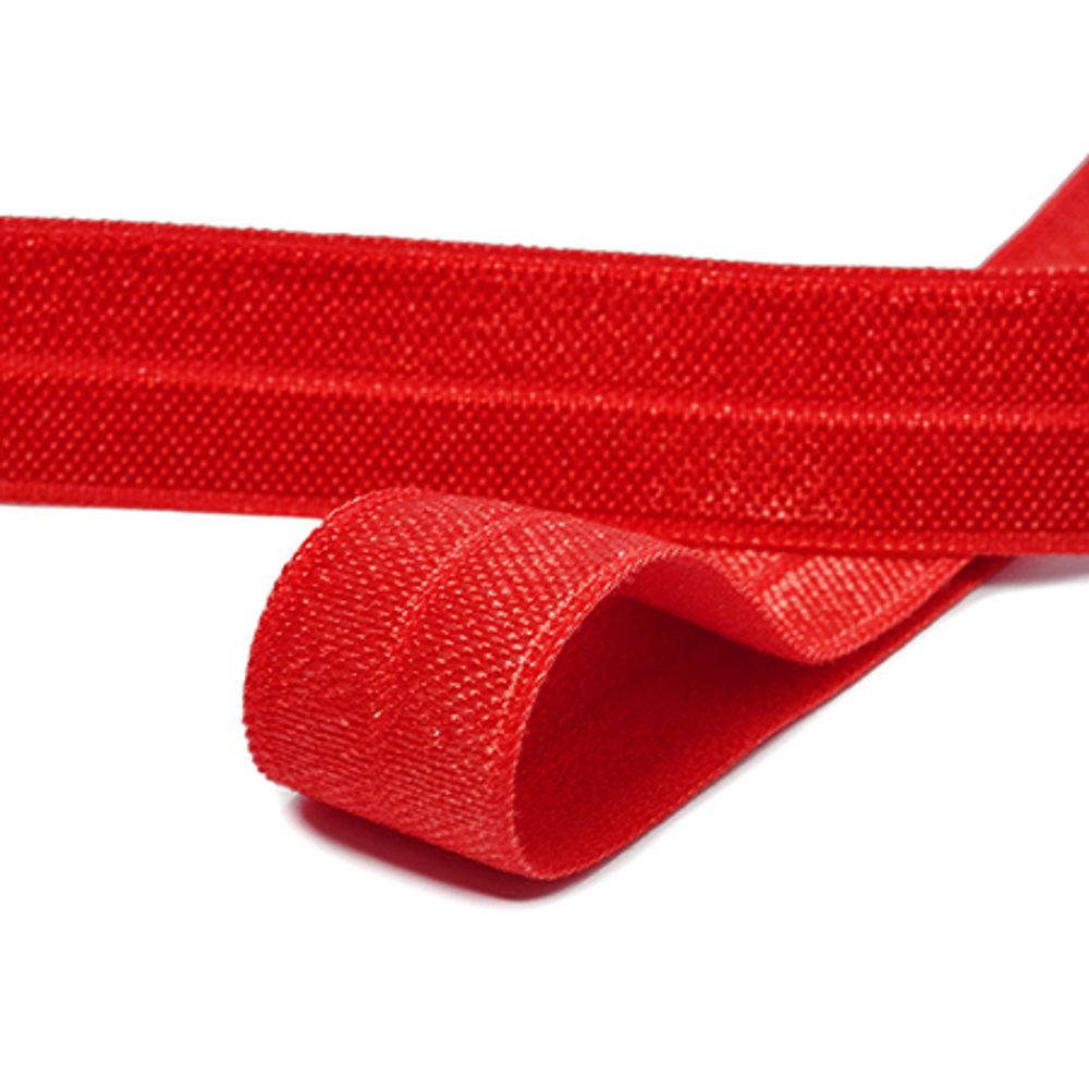 Резинка бельевая (окантовочная) блестящая 15.0 мм / 1000 метров, красный SD163