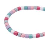 Бусины пластик 5х6 мм, 50 г, микс цвета, цилиндр, пастельный Astra&Craft, 2141