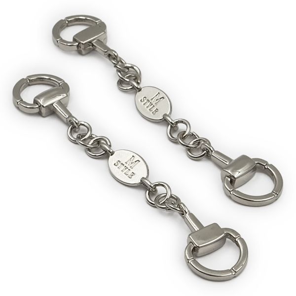 Вешалка-цепочка для одежды 80х14 мм, металл, никель, 10 шт, ГД15092