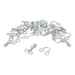 Крючки пришивные 9 мм, 14 шт, с петлями, серебристые, без никеля, Pony, 78502/01