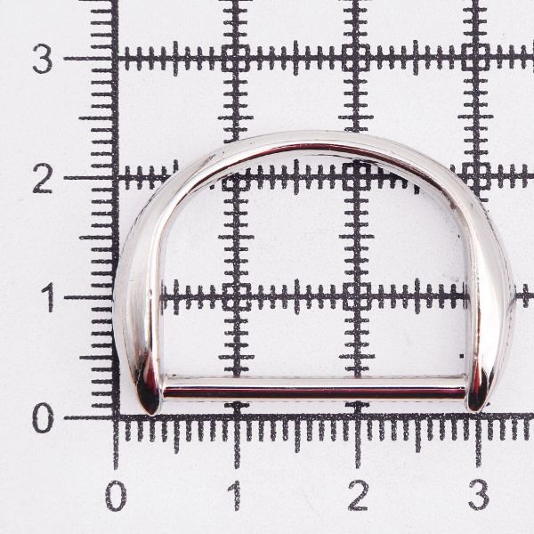 Полукольцо декоративное металл внутр. 25 мм (внешн. 33х24 мм), 2 шт, серебро никель, MT-1855