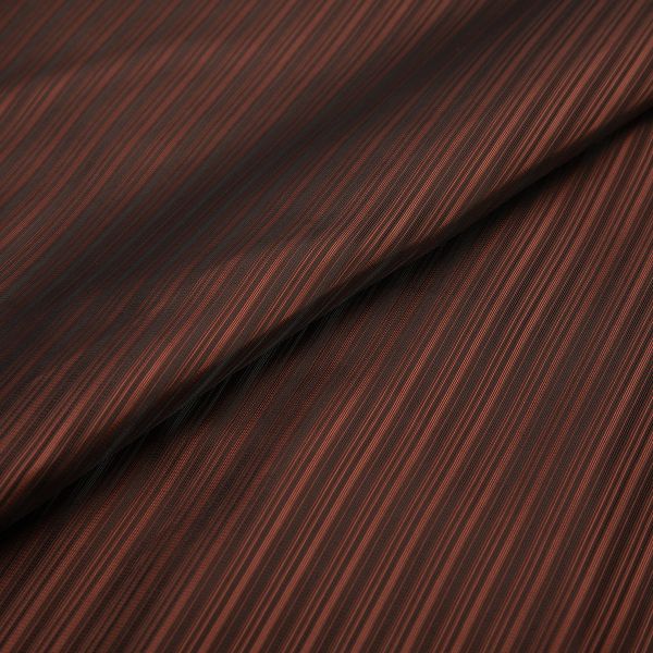 Ткань подкладочная (таффета) с рисунком 96 г/м², 500х145 см, 021 коричневый в полоску, Gamma JTR