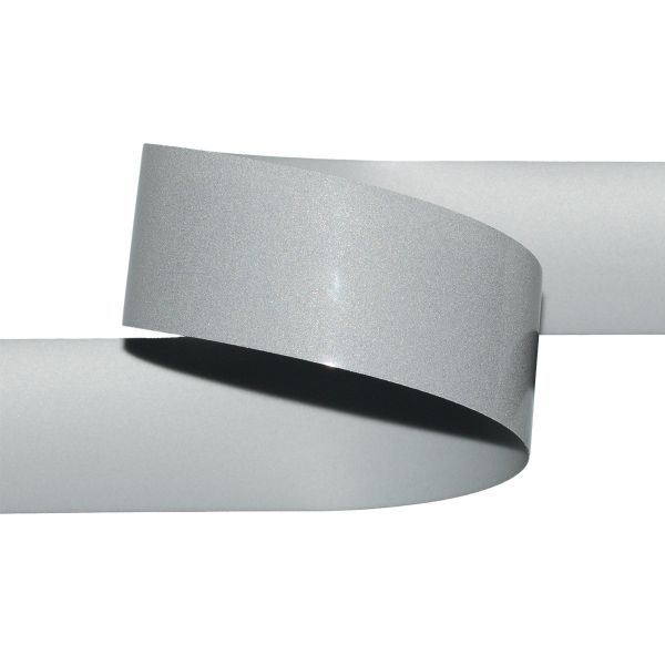 Лента светоотражающая (катафотная) термоклеевая [cpl:420], 25 мм / 50 метров, 100% полиуретан, серебро, Gamma TG9400