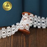 Кружево вязаное (тесьма) 36 мм 6322, цв.003 белый уп.25м, Kruzhevo