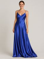 Атлас сатин 67 г/м², 150 см / 3 метра, AS.09 цв.синий