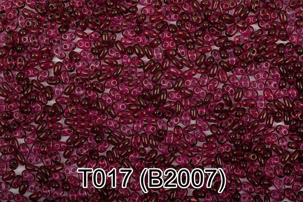 Бисер Gamma Twin 2.5х5 мм, 50 г (10х5 г), 1-й сорт T017 лиловый, B2007, 321-96001