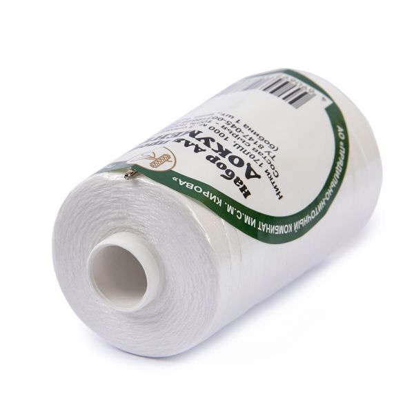 Нитки для прошива документов ПНК им.Кирова 170ЛШ, 1000 м / 1 кат., 0101 белый