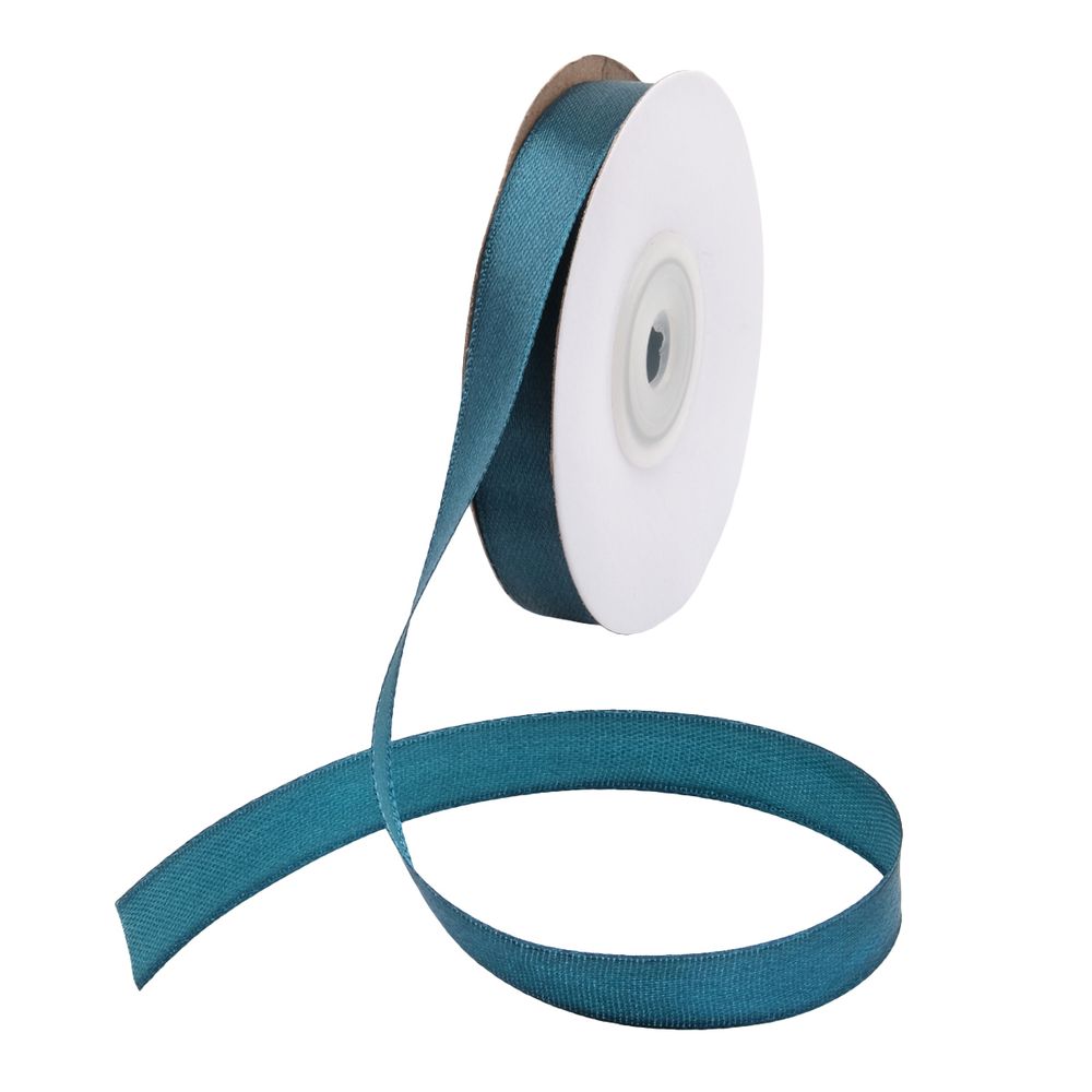 Лента атласная 1-сторонняя 12.0 мм / 22.86±1 метров, 142 т.бирюзовый, Globus