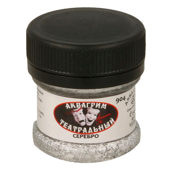 Аквагрим театральный металлик 25 мл, серебро, Аква-колор