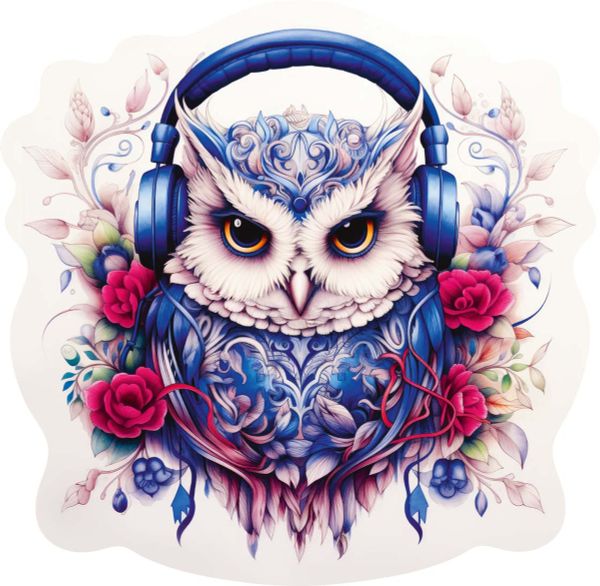 Пазл фигурный деревянный Сова-меломан 155 элементов, Фрея PZLF-009