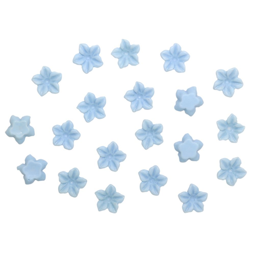 Цветочки для скрапбукинга, 6 мм, 20 шт в упак, голубой