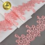 Кружево гипюр (плетёное) 65 мм / 13.71 метров, TBY.16GB2006, цв.F135 розовый