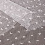 Сетка бельевая эластичная 55 г/м², шир.150 см / 1 метр, Сердечки, цв.01 белый /OLG015.01/1/