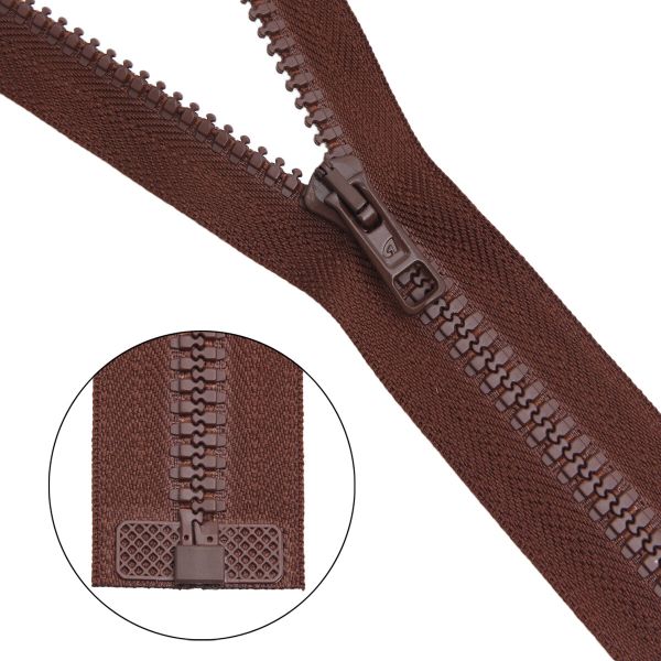 Молния трактор Arta Т6 (6 мм) 1 зам., разъем., 50 см, цв. 066 св.коричневый, уп.5 шт