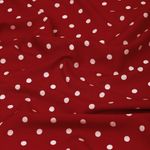 Штапель в горошек 90 г/м², 145 см / 2 метра, TBY.Vidt.07 цв.красный