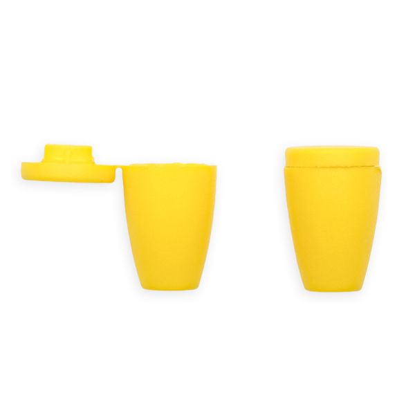 Наконечник для шнура пластик колокол ⌀6/9 мм, 14х11 мм, ПП, желтый, 100 шт