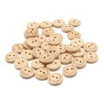 Пуговицы на 2 прокола Handmade 20L (12,5мм), дерево (Milk (молочный)), W21, 36 шт
