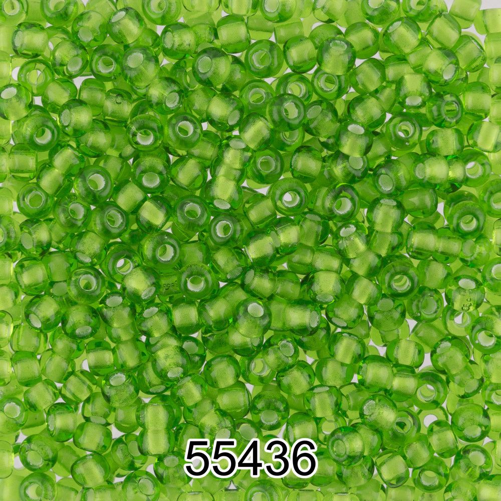 Бисер Preciosa 10/0 (2.3 мм), 500 г, 55436 (Ф541) св.зеленый
