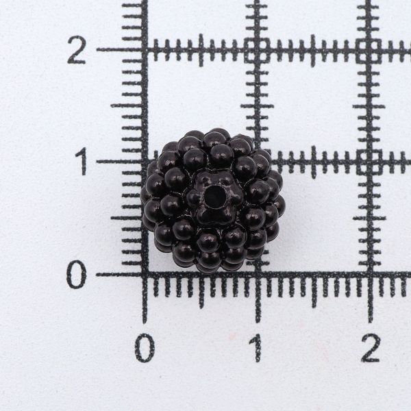 Бусины шамбала ⌀12 мм, 500гр/упак (черный)