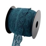 Кружево эластичное (стрейч) 25 мм / 50 метров, зеленый, К009.025