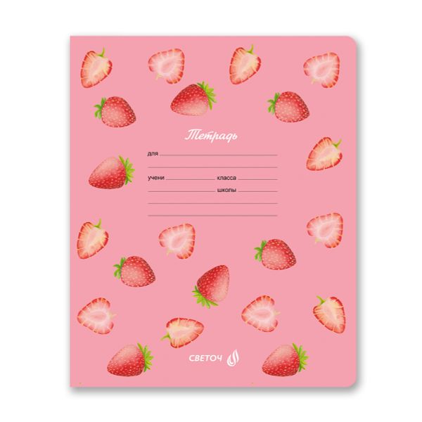 Тетрадь ученическая школьная, выборочный лак, A5+ 18 л. на скобе 65 г/м², белизна 100 %, 20 шт, клетка, 01117 Микс-Настроение, Светоч Т73