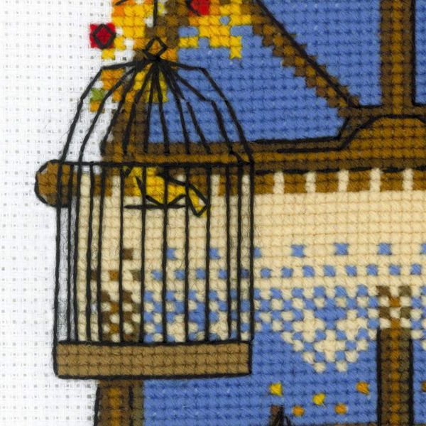 Набор для вышивания нитками Риолис, Осеннее окошко 15х21 см набор