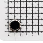 Часть кнопки Альфа (S-образная) ⌀20 мм (A-часть), 5/20 мм, эмаль чер.никель, 20 шт