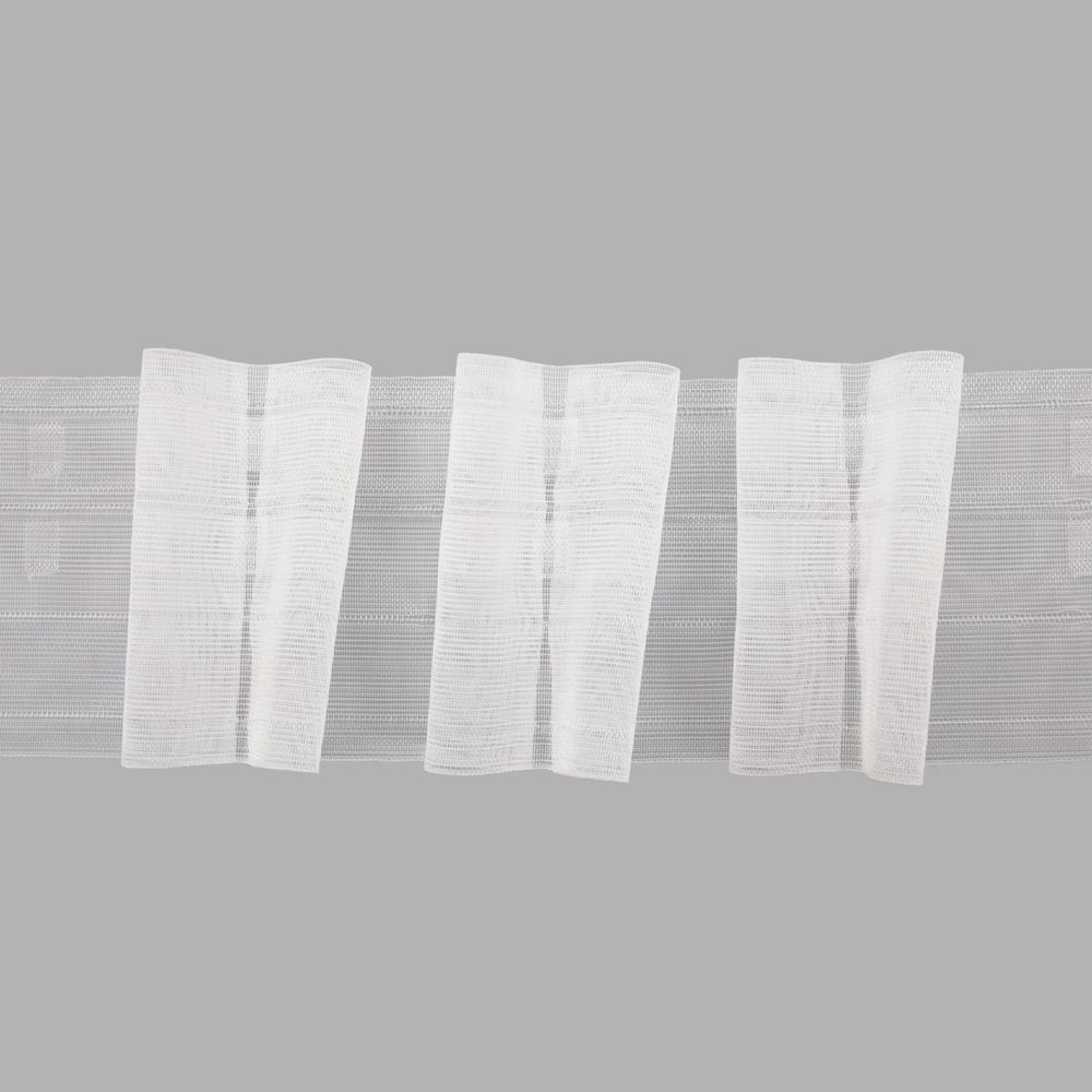 Лента (тесьма) шторная: сборка бантовая (1:2.5) 100 мм / 100 метров