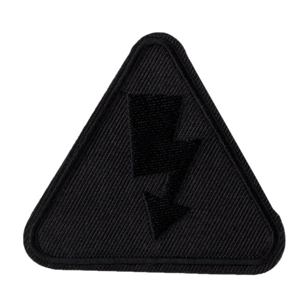 Термоаппликация №57/5, 5 шт, №4721А треугольник с молнией черный 6x6.5 см, Gamma