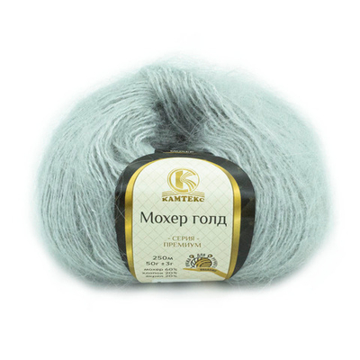 Пряжа Камтекс Мохер Голд / уп.10 мот. по 50 г, 250 м, 008 серебристый