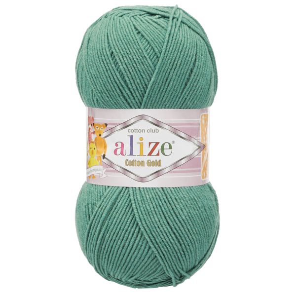 Пряжа Alize (Ализе) Cotton Gold / уп.5 мот. по 100 г, 330м, 156 синее море
