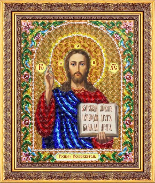 Набор для вышивания бисером Паутинка, Спас Вседержитель 20х25 см